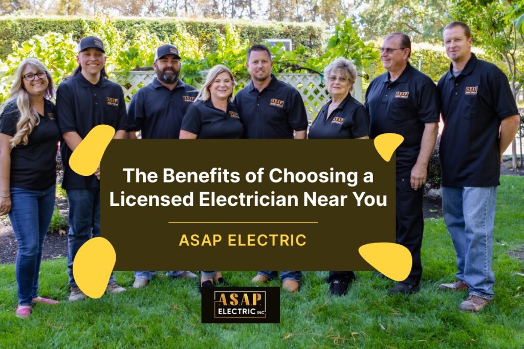 A licensed electricians from ASAP Electric are ready to help with your electrical needs. Out technicians are licensed and are experts in their field