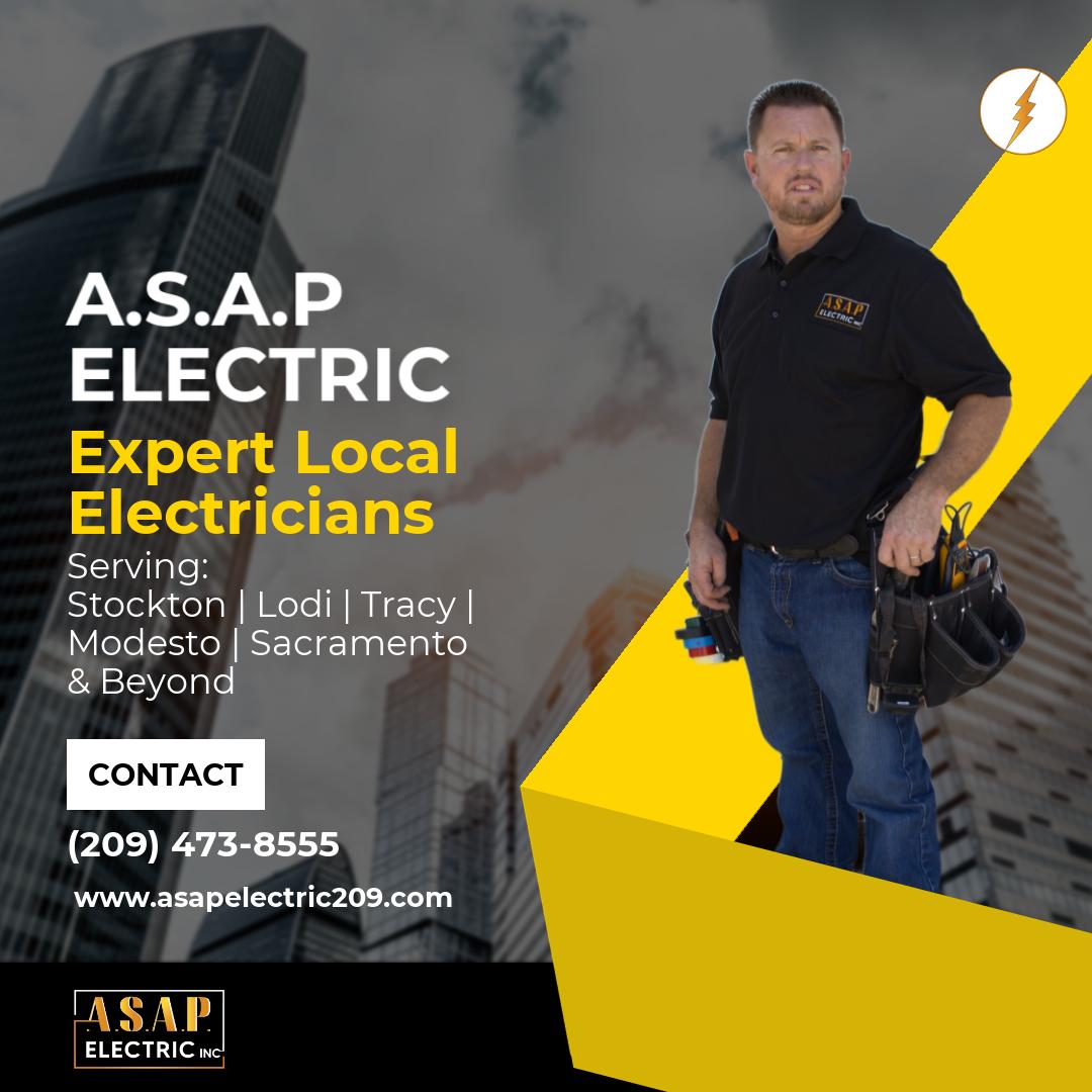 Skilled electricians from ASAP Electric performing a comprehensive electrical inspection in a residential home, showcasing their professional expertise and dedication to quality service.